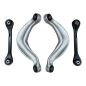 Preview: Querlenkersatz Hinten AUDI A4 S4 RS4 B8 A5 S5 RS5 8T A6 S6 RS6 C7 A7 A8 Q5 PORSCHE mit Powerflex Pu Buchsen