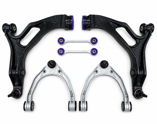 Querlenkersatz vorn Audi Q7 4L VW Touareg Porsche Cayenne mit Powerflex Pu Buchsen