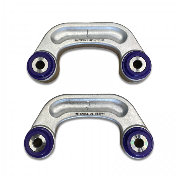 Koppelstangen vorn Audi A6 S6 RS6 C6 4F A8 S8 D3 4E mit Powerflex Pu Buchsen